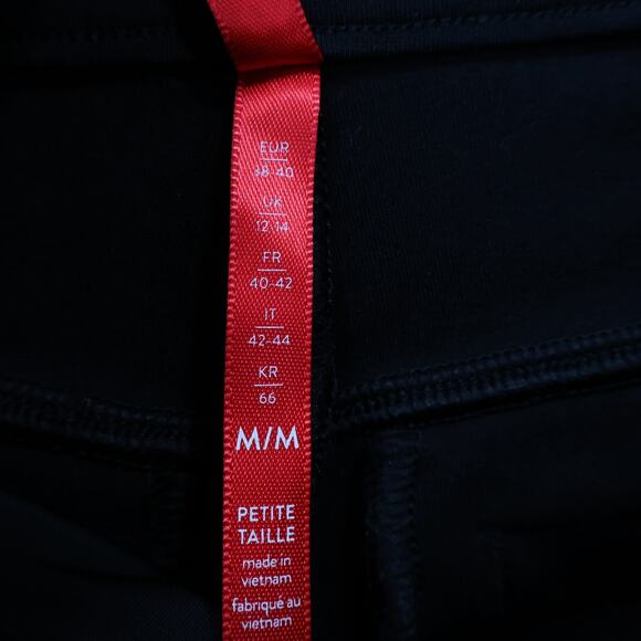 Spanx Supersmooth Perfect Fit Ponte Wide Leg Cropped Flare Pant Black Medium - Picture 8 of 8